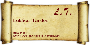 Lukács Tardos névjegykártya